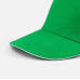 Бейсболка Classic 2.0, ярко-зеленая с белым кантом