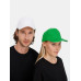 Бейсболка Classic 2.0, ярко-зеленая с белым кантом