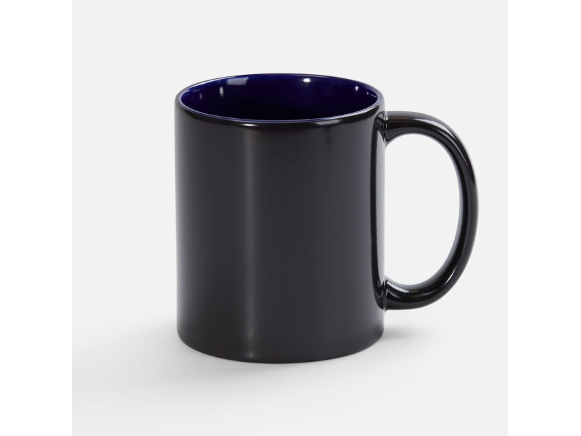 Кружка-хамелеон On Display, глянцевая, черная с синим