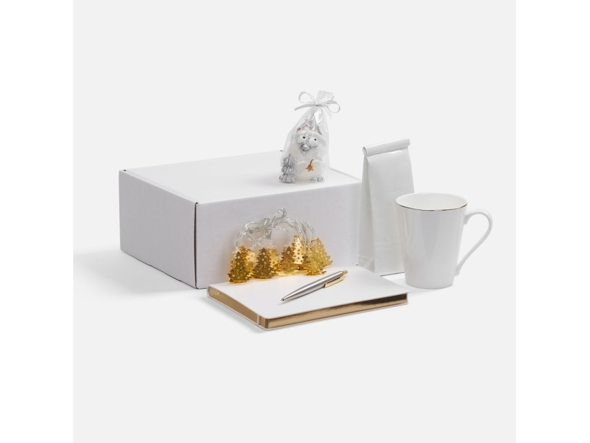 Набор «Планы на счастье», белый с золотистым