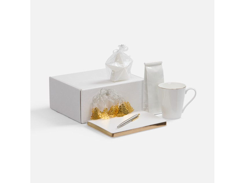 Набор «Планы на счастье», белый с золотистым