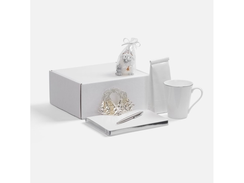 Набор «Планы на счастье», белый с серебристым