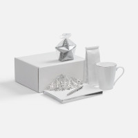 Набор «Планы на счастье», белый с серебристым