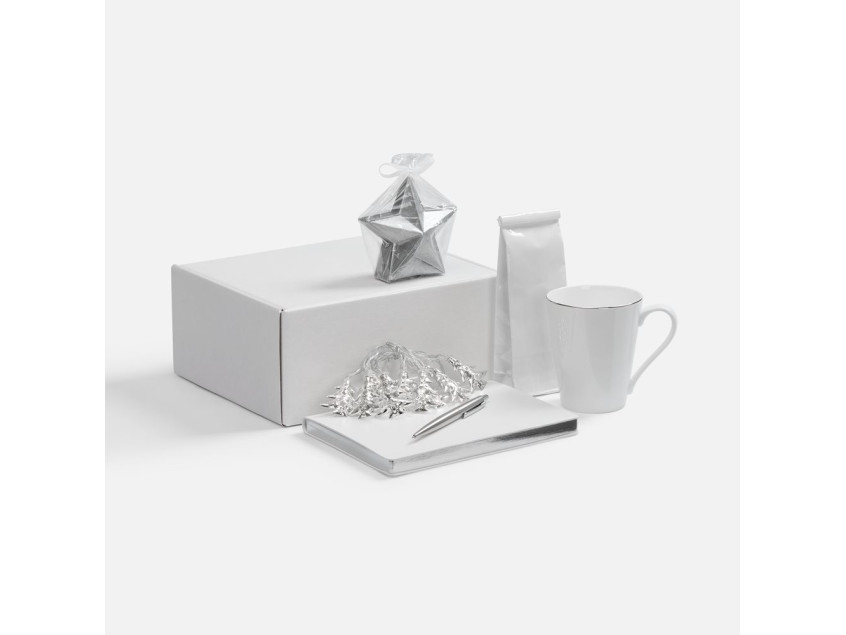 Набор «Планы на счастье», белый с серебристым