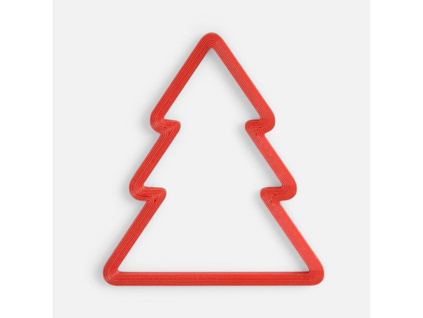 Подвеска «Елочка», 3D-печать, красная