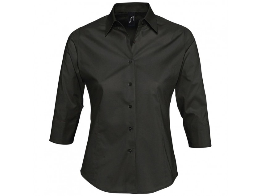 Рубашка женская с рукавом 3/4 EFFECT 140, черная