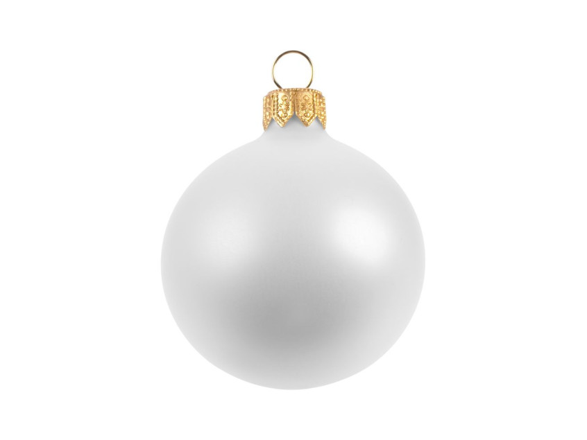Елочный шар Gala Matt в коробке, 6 см, белый