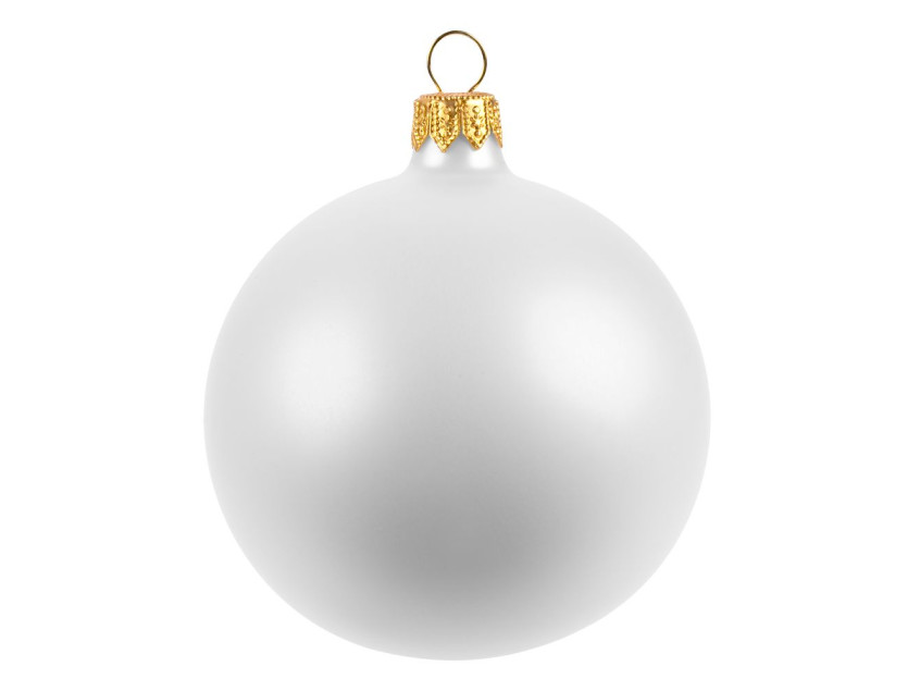Елочный шар Gala Matt в коробке, 8,5 см, белый