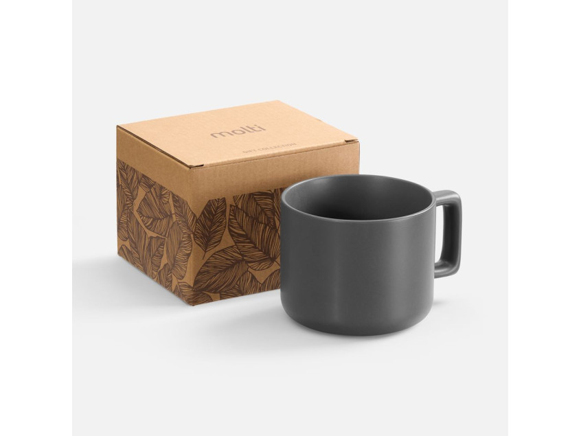 Чашка Jumbo в коробке матовая, темно-серая