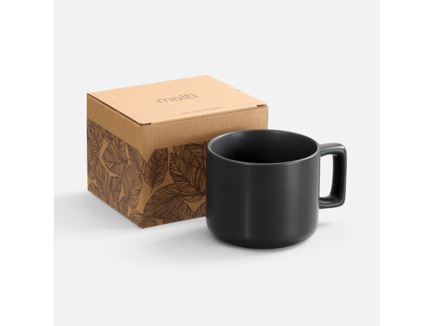 Чашка Jumbo в коробке матовая, черная