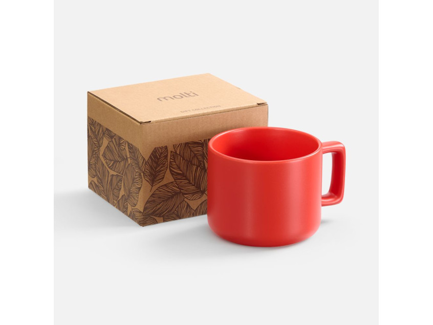Чашка Jumbo в коробке матовая, красная