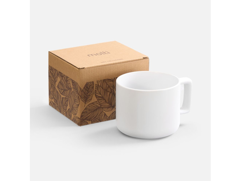 Чашка Jumbo в коробке матовая, белая