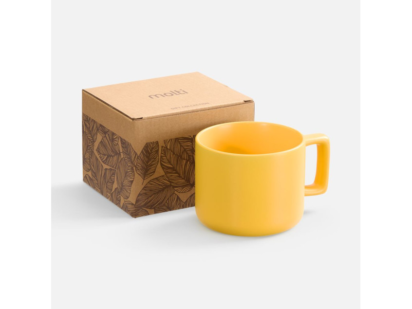 Чашка Jumbo в коробке матовая, желтая