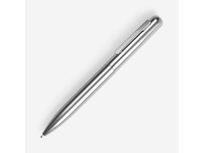Ручка шариковая Scribo, серо-стальная