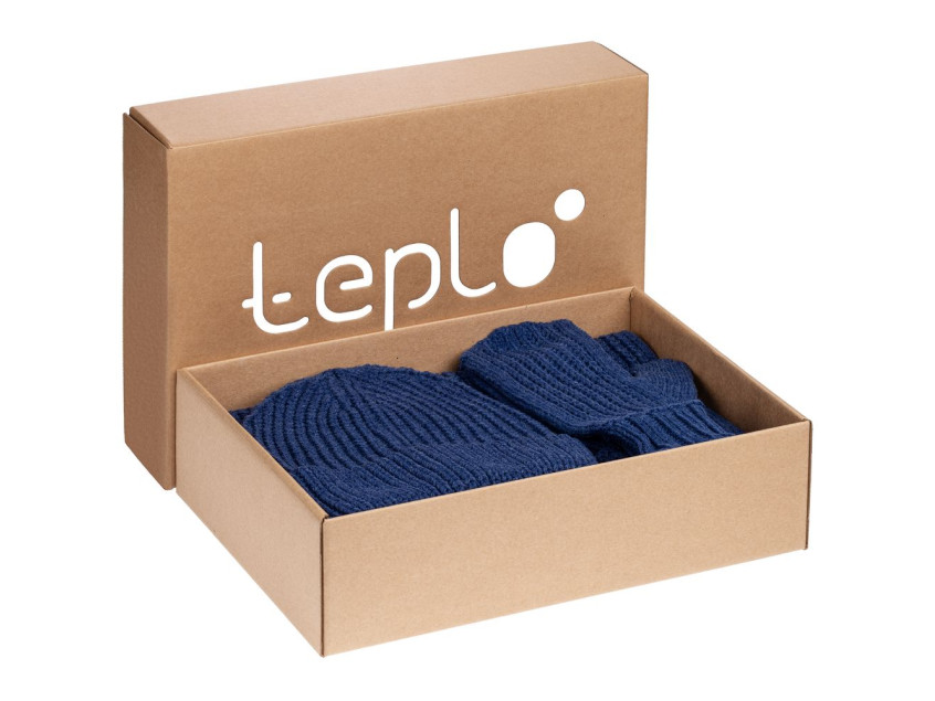 Набор Nordkyn с шарфом, синий меланж