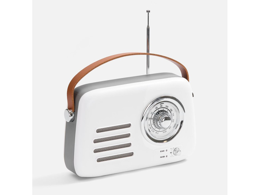 Bluetooth-колонка с радио Retronica, белая
