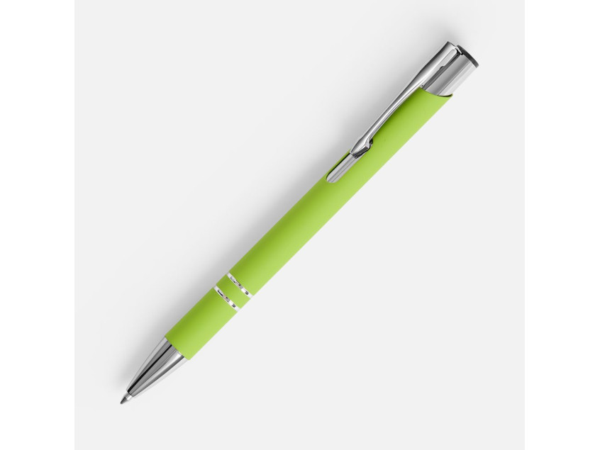 Ручка шариковая Keskus Soft Touch, зеленое яблоко