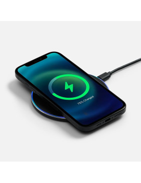 Беспроводное зарядное устройство с подсветкой Lightcore, черное