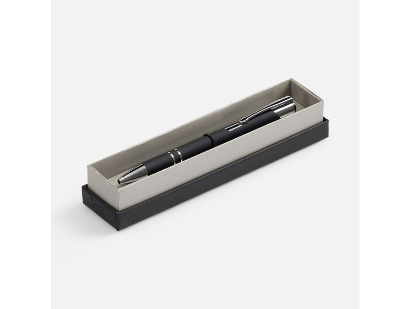 Ручка шариковая Keskus Soft Touch в футляре, черная