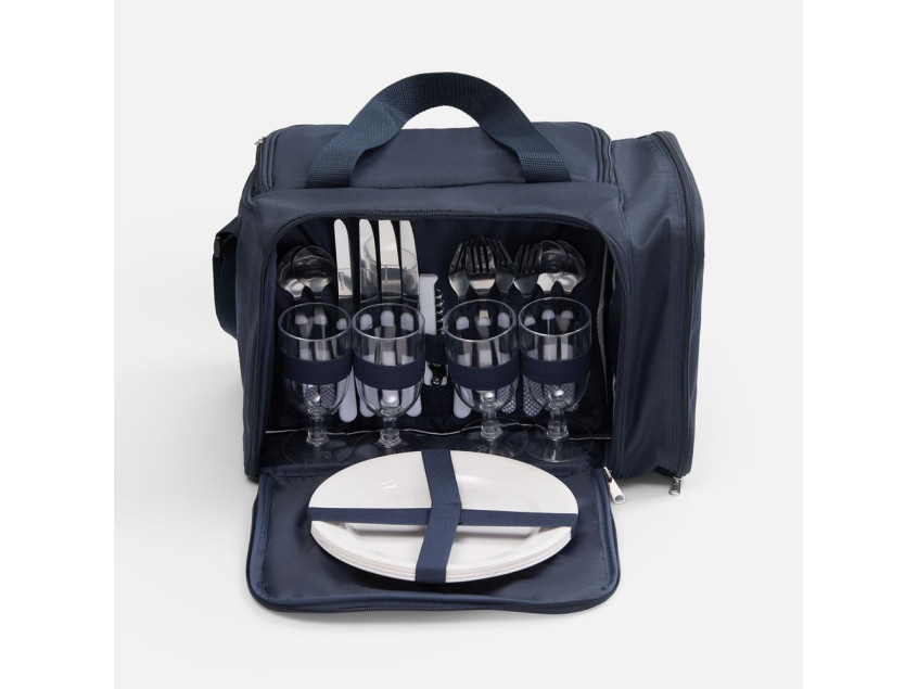 Набор для пикника Campello на 4 персоны, темно-синий