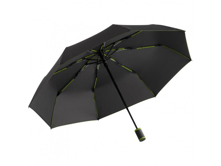 Зонт складной AOC Mini с цветными спицами ver.2, зеленое яблоко