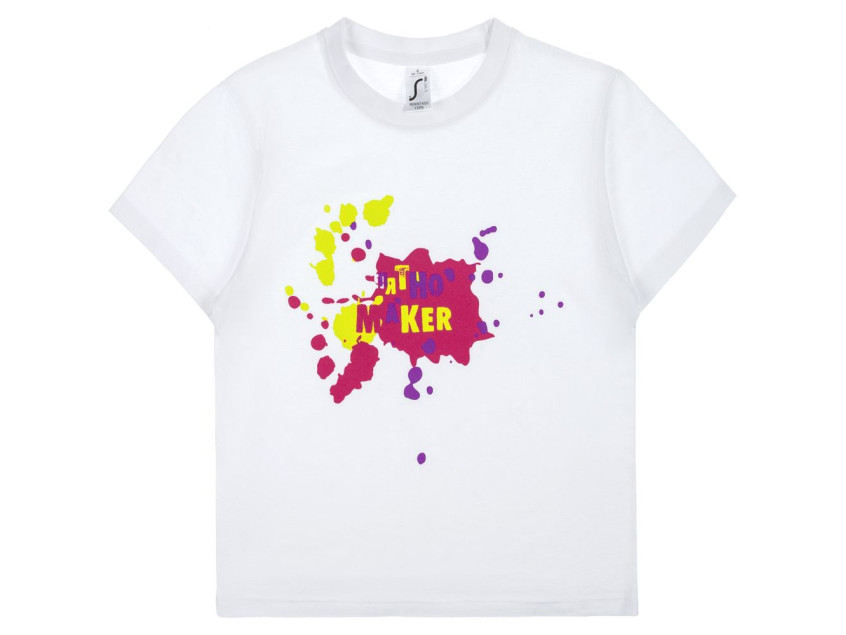 Футболка детская «Пятно Maker», белая