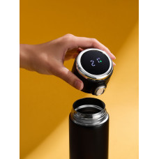 Смарт-бутылка c заменяемой батарейкой warmSens, черная