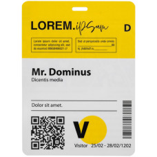 Бейдж с печатью, глянцевая ламинация