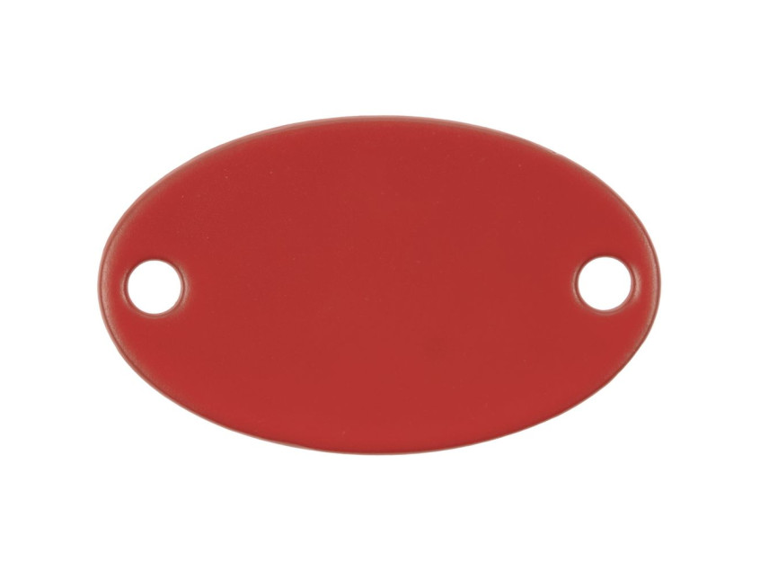 Шильдик металлический Alfa Oval, красный