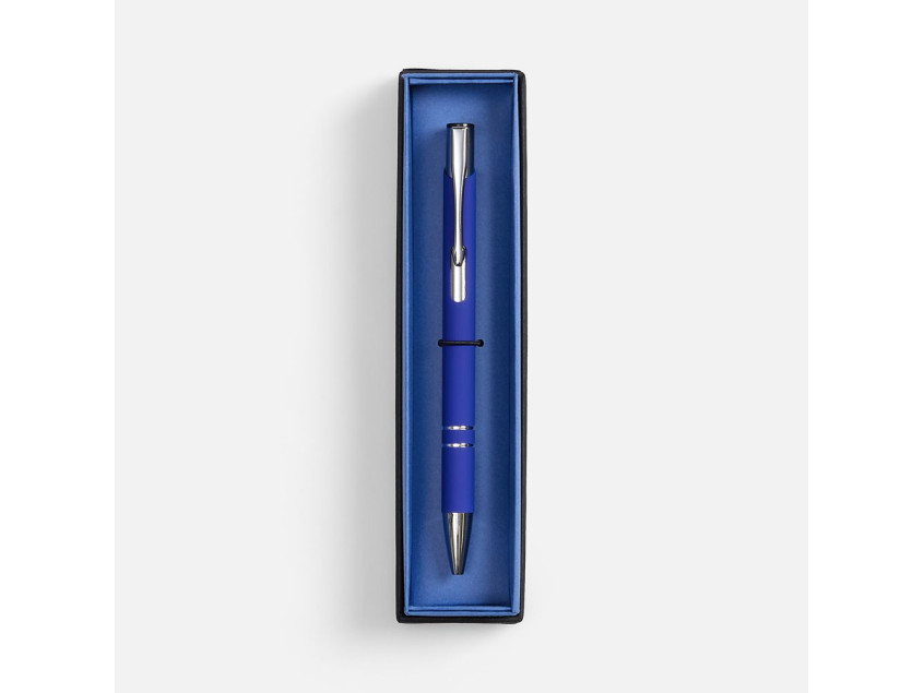 Ручка шариковая Keskus Soft Touch в футляре, синяя
