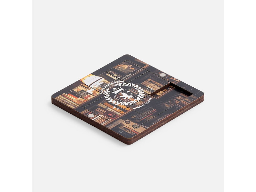 Головоломка-пятнашки с крышкой PuzzleBox на заказ