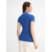 Рубашка поло женская Pasadena Women 200 с контрастной отделкой, ярко-синяя с белым