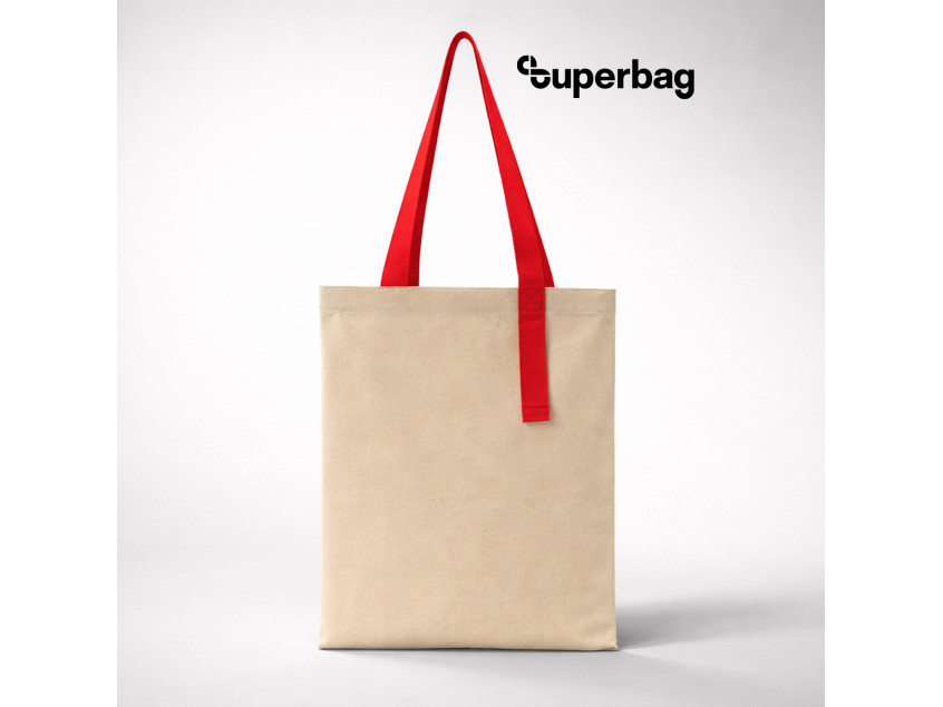 Шоппер Superbag Light, с внутренним креплением (полукольцо) (неокрашенный с красным)
