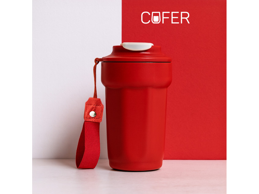 Термостакан TEDGE (красный с белым)