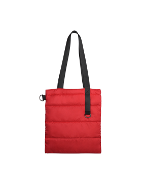 Шоппер Superbag Bubble, стёганый, без застёжки (красный с черным)