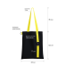 Шоппер Superbag black с ремувкой 4sb (чёрный с жёлтым)