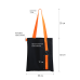 Шоппер Superbag black с ремувкой 4sb (чёрный с оранжевым)