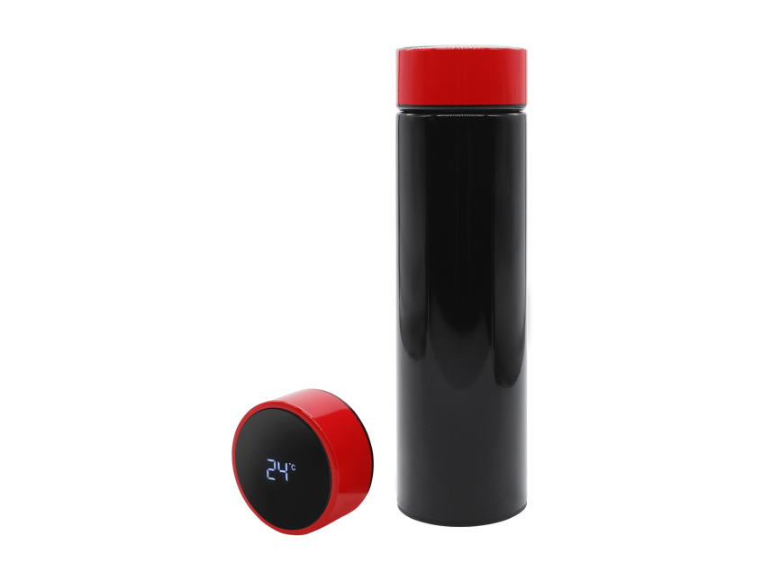 Термос Reactor duo black с датчиком температуры (черный с красным)