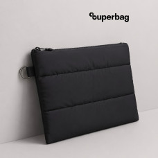 Чехол для ноутбука Superbag Bubble, стёганый, на молнии (черный)