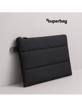 Чехол для ноутбука Superbag Bubble, стёганый, на молнии (черный)