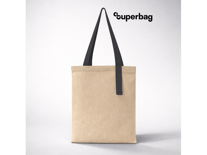 Шоппер Superbag Light, с внутренним креплением (полукольцо) (неокрашенный с серым)