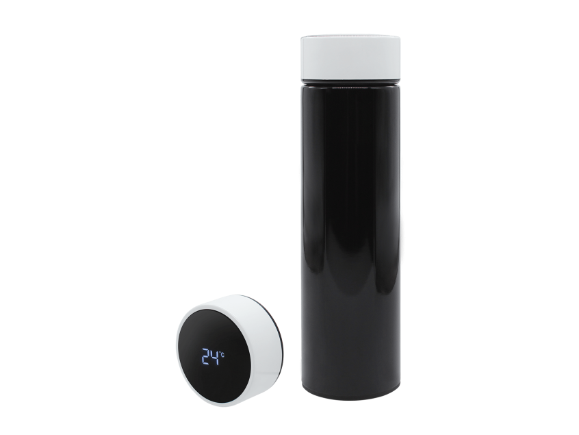 Термос Reactor duo black с датчиком температуры (черный с белым)