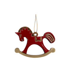 Ёлочная игрушка Лошадка (красный)