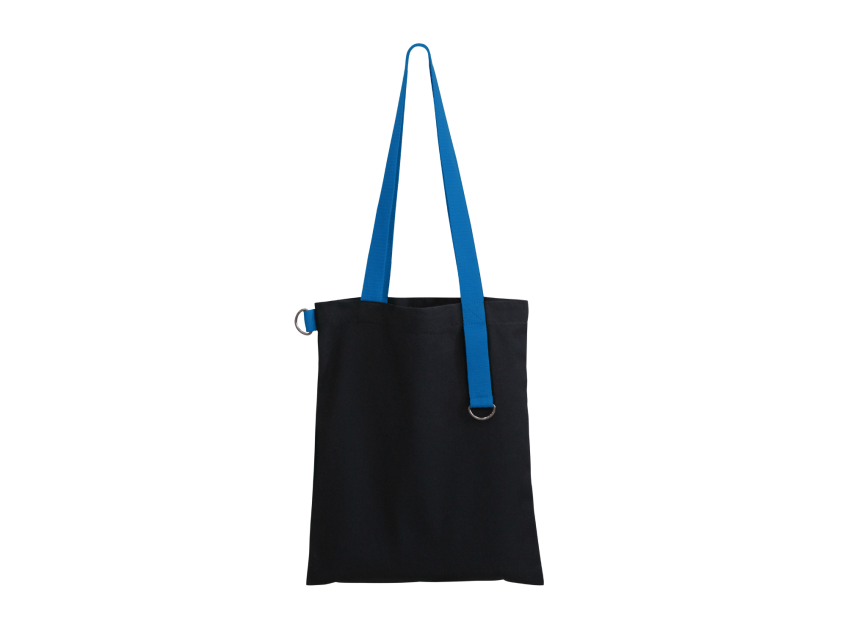 Шоппер Superbag black (чёрный с голубым)