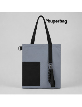 Набор Superbag Color kit: шоппер с обвесом (серый с чёрным)