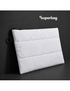 Чехол для ноутбука Superbag Bubble, стёганый, на молнии (белый)