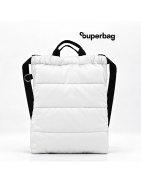 Рюкзак Superbag Bubble, стёганый, с внутренним карманом и креплением (карабин) (белый)