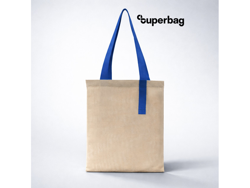 Шоппер Superbag Light, с внутренним креплением (полукольцо) (неокрашенный с синим)