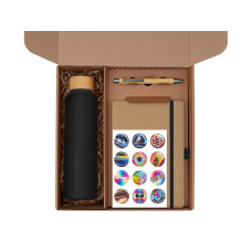 Набор Wooden с бутылкой, блокнотом, ручкой и подставкой для телефона 