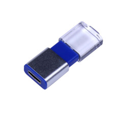 USB 2.0- флешка промо на 16 Гб прямоугольной формы, выдвижной механизм